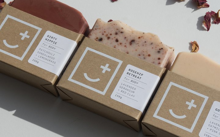 Fair Square soapery packaging