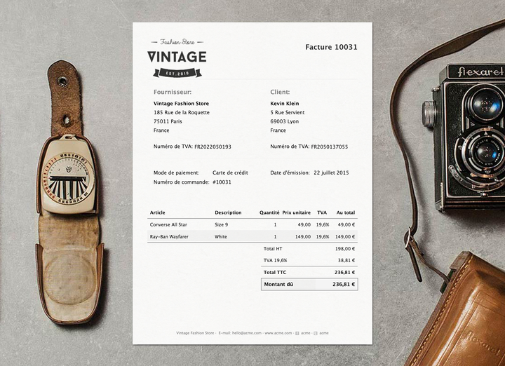 Invoice French
